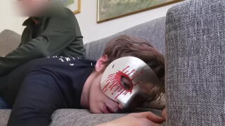 Amateurboy gets his first caning – full facecam rec incl bloopers